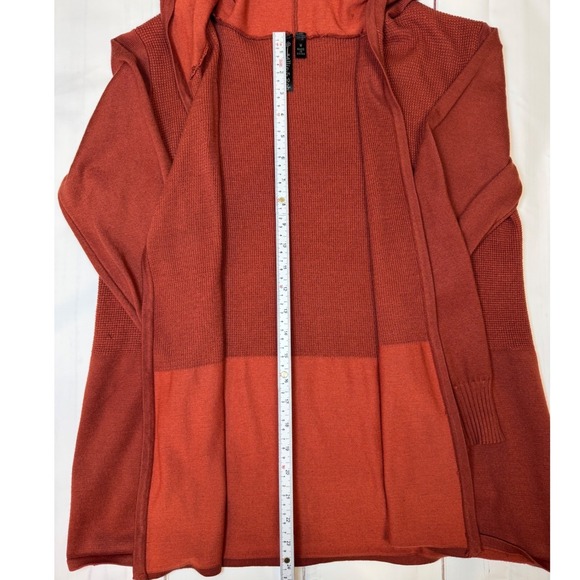 Rust Colored Knit Hoodie Cardigan by Allie & Rob / Medium / SKU 0014 - Picture 6 of 9